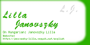 lilla janovszky business card